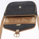 Christian Dior Honeycomb Shoulder Bag PVC Leather Black Gold Tone Auth BA15293-15