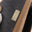 Christian Dior Honeycomb Shoulder Bag PVC Leather Black Gold Tone Auth BA15293-16