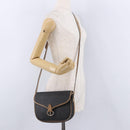 Christian Dior Honeycomb Shoulder Bag PVC Leather Black Gold Tone Auth BA15293-22