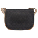 Christian Dior Honeycomb Shoulder Bag PVC Leather Black Gold Tone Auth BA15293-3