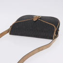 Christian Dior Honeycomb Shoulder Bag PVC Leather Black Gold Tone Auth BA15293-6