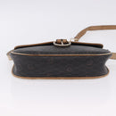 Christian Dior Honeycomb Shoulder Bag PVC Leather Black Gold Tone Auth BA15293-9