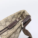 GUCCI GG Supreme Shoulder Bag PVC Leather Beige Gold Tone 201446 Auth BA15294-9