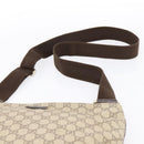 GUCCI GG Supreme Shoulder Bag PVC Leather Beige Gold Tone 201446 Auth BA15294-14
