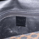 CELINE Macadam Hand Bag PVC Leather Black Gold Tone Auth BA15296-18