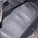 CELINE Macadam Hand Bag PVC Leather Black Gold Tone Auth BA15296-10