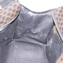 CELINE Macadam Hand Bag PVC Leather Black Gold Tone Auth BA15296-20