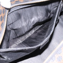 CELINE Macadam Hand Bag PVC Leather Black Gold Tone Auth BA15296-11