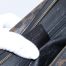 CELINE Macadam Hand Bag PVC Leather Black Gold Tone Auth BA15296-12
