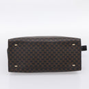 CELINE Macadam Hand Bag PVC Leather Black Gold Tone Auth BA15296-5
