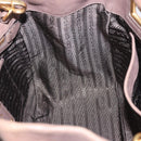 PRADA Hand Bag Leather 2way Brown Gold Tone Auth BA15297-22