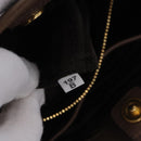 PRADA Hand Bag Leather 2way Brown Gold Tone Auth BA15297-11