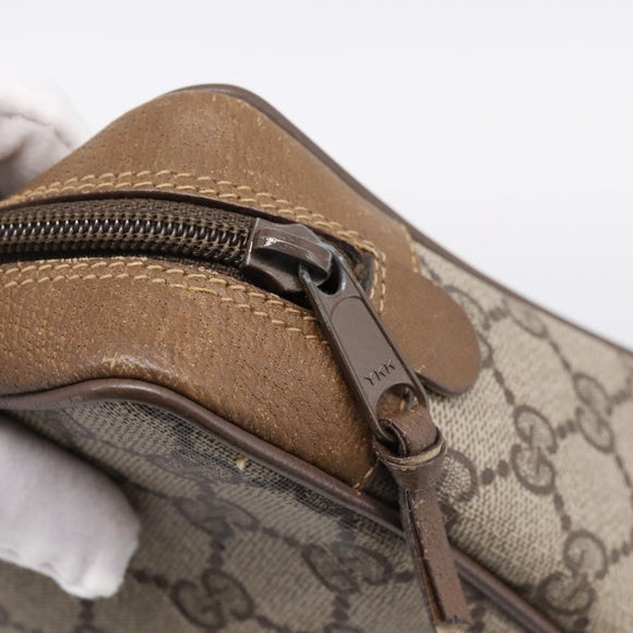 GUCCI GG Supreme Web Sherry Line Clutch Bag PVC Beige 89 01 012 Auth BA15298