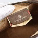 GUCCI GG Supreme Web Sherry Line Clutch Bag PVC Beige 89 01 012 Auth BA15298-9