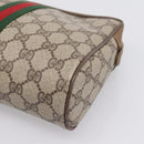 GUCCI GG Supreme Web Sherry Line Clutch Bag PVC Beige 89 01 012 Auth BA15298-7
