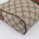GUCCI GG Supreme Web Sherry Line Clutch Bag PVC Beige 89 01 012 Auth BA15298-14