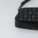 BVLGARI Logo mania Shoulder Bag Canvas Black Auth BA153-10