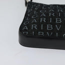 BVLGARI Logo mania Shoulder Bag Canvas Black Auth BA153-12