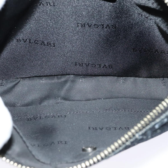 BVLGARI Logo mania Shoulder Bag Canvas Black Auth BA153