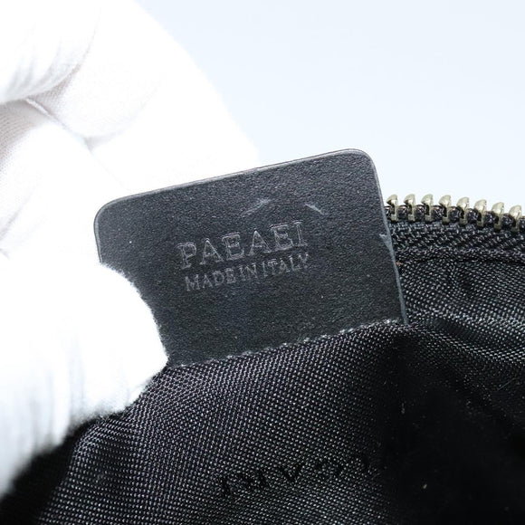 BVLGARI Logo mania Shoulder Bag Canvas Black Auth BA153