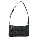 BVLGARI Logo mania Shoulder Bag Canvas Black Auth BA153-2