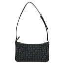 BVLGARI Logo mania Shoulder Bag Canvas Black Auth BA153-2