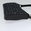 BVLGARI Logo mania Shoulder Bag Canvas Black Auth BA153-4
