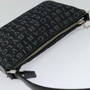 BVLGARI Logo mania Shoulder Bag Canvas Black Auth BA153-6