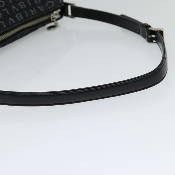 BVLGARI Logo mania Shoulder Bag Canvas Black Auth BA153