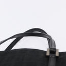 FENDI Zucchino Canvas Hand Bag Black Silver Auth BA15300-14