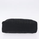 FENDI Zucchino Canvas Hand Bag Black Silver Auth BA15300-6