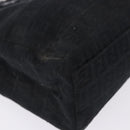 FENDI Zucchino Canvas Hand Bag Black Silver Auth BA15300-10
