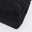 FENDI Zucchino Canvas Hand Bag Black Silver Auth BA15300-15