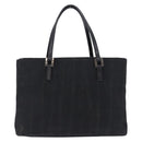 FENDI Zucchino Canvas Hand Bag Black Silver Auth BA15300-13