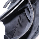 FENDI Zucchino Canvas Hand Bag Black Silver Auth BA15300-26