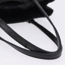 FENDI Zucchino Canvas Hand Bag Black Silver Auth BA15300-8