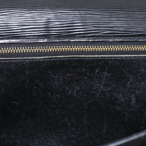 LOUIS VUITTON Epi Sellier Dragonne Clutch Bag Black M52612 LV Auth BA15301