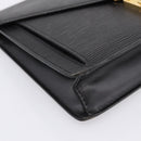 LOUIS VUITTON Epi Sellier Dragonne Clutch Bag Black M52612 LV Auth BA15301-14