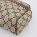 GUCCI GG Supreme Web Sherry Line Clutch Bag PVC Beige 014 904 0020 Auth BA15302-14