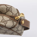 GUCCI GG Supreme Web Sherry Line Clutch Bag PVC Beige 014 904 0020 Auth BA15302-9