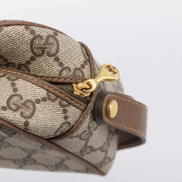 GUCCI GG Supreme Web Sherry Line Clutch Bag PVC Beige 014 904 0020 Auth BA15302