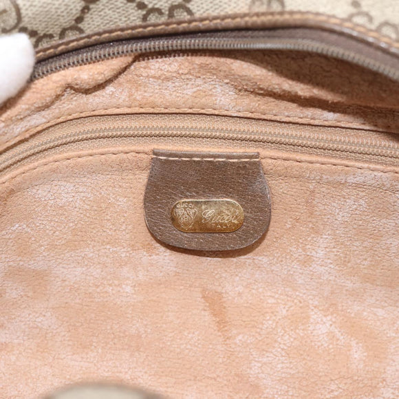 GUCCI GG Supreme Web Sherry Line Clutch Bag PVC Beige 014 904 0020 Auth BA15302