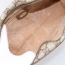 GUCCI GG Supreme Web Sherry Line Clutch Bag PVC Beige 014 904 0020 Auth BA15302-10