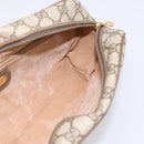 GUCCI GG Supreme Web Sherry Line Clutch Bag PVC Beige 014 904 0020 Auth BA15302-19