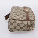 GUCCI GG Supreme Web Sherry Line Clutch Bag PVC Beige 014 904 0020 Auth BA15302-4