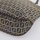 FENDI Zucchino Canvas Hand Bag Navy Silver Auth BA15304-9