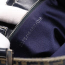 FENDI Zucchino Canvas Hand Bag Navy Silver Auth BA15304-12