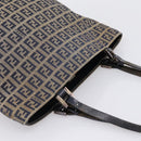 FENDI Zucchino Canvas Hand Bag Navy Silver Auth BA15304-6