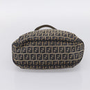FENDI Zucchino Canvas Hand Bag Navy Silver Auth BA15304-5