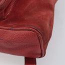GUCCI Bamboo Backpack Suede Red Gold Tone 003 1705 0030 Auth BA15308-16
